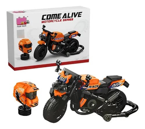 Set de Bloques de moto con casco