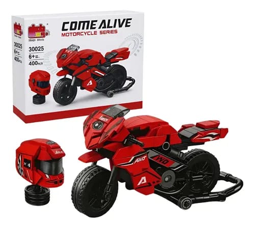 Set de Bloques de moto con casco